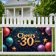 thumbnail image 6 of LUUFILx Cheers 30 Years Anniversary Backdrop Birthday Party Celebration Banner Decorations Event Supplies Balloon Props Photography Background, 6 of 7
