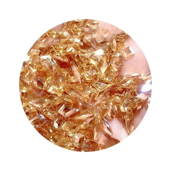 UDIYO 50Pcs/Bag Nail Art Rhinestone 3D Geometric Shaped Glitter Manicure Accessories