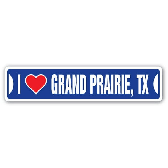 SignMission SSIL-Grand Prairie Tx Street Sign - I Love Grand Prairie, Texas