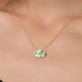 thumbnail image 3 of Gem Stone King 14K Yellow Gold Green Prasiolite Pendant Necklace | 3.17 Cttw | Gemstone Birthstone | Oval 11X9MM | Gold Necklace for Women | With 18 inch Gold Chain, 3 of 6