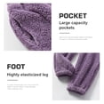 thumbnail image 4 of keepw Polyester Stay Warm And Cozy In Winter Warm Velvet Pajama Set Durable Versatile Coral Fleece Pajamas Purple M, 4 of 6