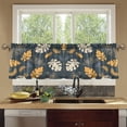 thumbnail image 3 of Ryvnso Turtle and Leaf Curtains Sets Short Curtain Rod Pocket Half Window Cafe Farmhouse Tier 2 Panels 57"W x 24"L, 3 of 7