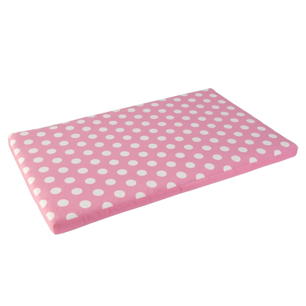 KidKraft KidKraft Austin Toy Box Cushion - Pink with White Polka Dots, Soft Fabric Cover
