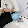 thumbnail image 4 of Odeerbi Rollback Crossbody Bags for Women Personalized Round Ball Female Bag Chain Basketball Bag All-match Satchel Small Bag Blue, 4 of 5