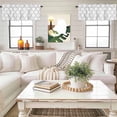 thumbnail image 4 of White Morocco Kitchen Curtain Valances for Windows Farmhouse Short Curtains, Silver Modern Moroccan Geometric Abstract Art Rod Pocket Valance Curtain for Bedroom Cafe Living Room 42"x18", 4 of 8