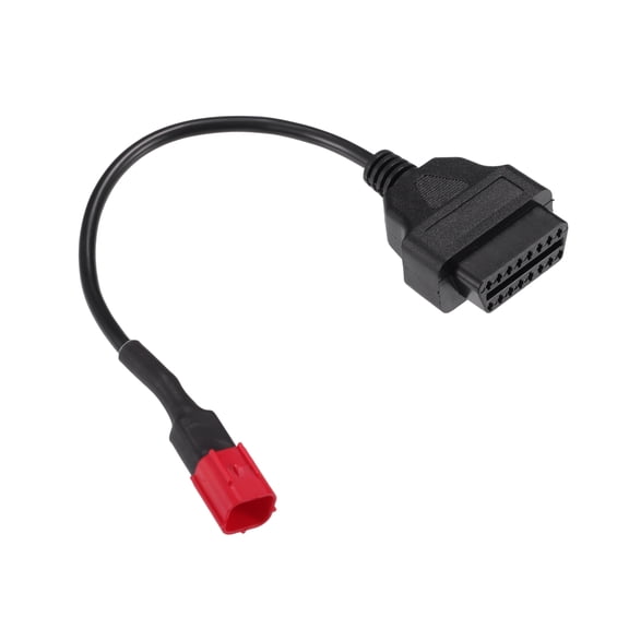 1pcs OBD2 Adapter Cable Replacement for Guzzi for Kawasaki for Suzuki Motorcycle Black Red Metal Plastic