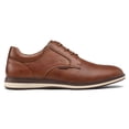thumbnail image 4 of Rexoro Men Dress Oxford Shoes Perforated Breathable PU Lace Up Derby Shoes For Business Casual Office Work Daily,Brown,14, 4 of 6