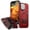 Red, variant on ELEHOLD Magnetic Case for iPhone 16 Pro, Military Grade Shockproof Rugged Case Built-in Metal Camera Cover with Stand,Black