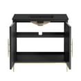 thumbnail image 6 of Sink Vanity Cabinet, Black, Wood, Hotel Bedroom Bathroom, Modern Contemporary HB34674, 6 of 11