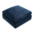 thumbnail image 3 of Kaelynn Ottoman Navy Blue Linen Upholstered, 3 of 5