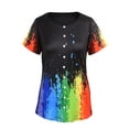 thumbnail image 3 of Orqqct Women Fashion Printed Round Neck Short Sleeve Casual Tunic Top Blouses, 3 of 5