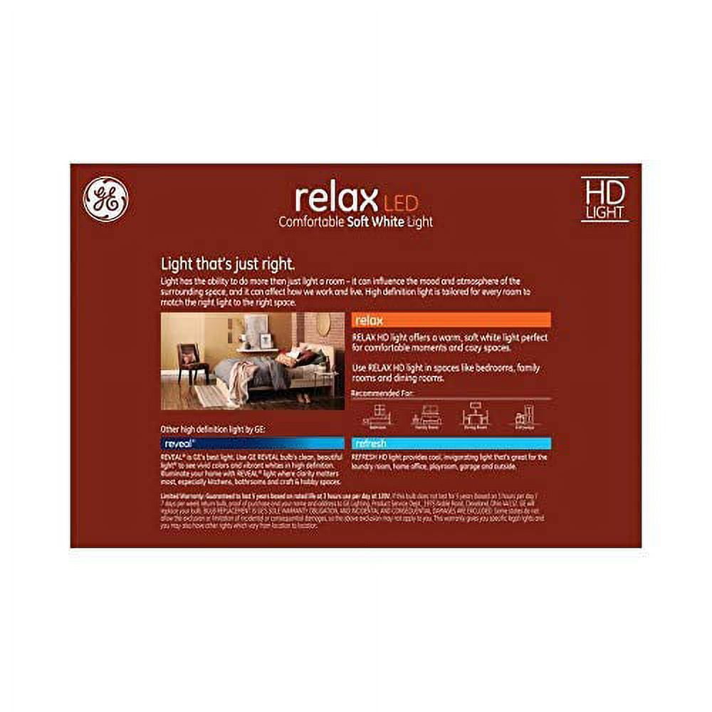GE Relax 8-Pack 60 W Equivalent Dimmable Warm White A19 LED Light Fixture Light Bulbs