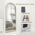 GLSLAND Full Length Mirror Arch Standing Floor Mirror, 58"x18" Arched
