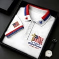 thumbnail image 1 of XDZJLR 250 Anniversary Shirt Men Patriotic Short Sleeve Casual Comfort Commemorative Graphic Collared 4Th Of July Mens Polo Shirts S-5Xl, 1 of 5