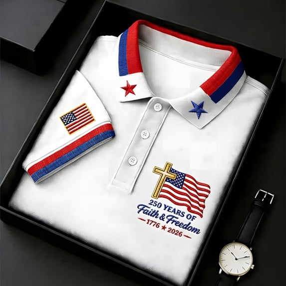 XDZJLR 250 Anniversary Shirt Men Patriotic Short Sleeve Casual Comfort Commemorative Graphic Collared 4Th Of July Mens Polo Shirts S-5Xl