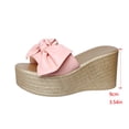thumbnail image 5 of Wowcloth Women's Fashion Bow Wedge Heel Slides – Comfortable Open Toe Platform with Thick Sole for Beach Casual Outdoor Wear, 5 of 9