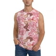 thumbnail image 2 of Fotbe Men's Rose Flowers Print Men's Sleeveless Muscle Tank Tops Casual T-Shirts for Gym Workout Beach-XX-Large, 2 of 8