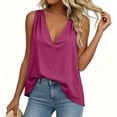 thumbnail image 6 of WRFWUL Womens Cotton Linen Tank Tops Deep V Neck Sleeveless Pleated Vest Loose Fit Solid Summer Casual Tank Shirts, 6 of 7