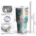thumbnail image 6 of 30oz Pioneer Flower Tumblers Stainless Steel Tumbler with Lid and Straw,Vacuum Insulated Double Wall Travel Tumbler Cups Mug with Cleaning Brush for Coffee,Tea, 6 of 7