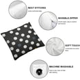 thumbnail image 6 of Acheng Black and White Polka Dot Accent Poke Dots Throw Pillow Cover Decorative Home Decor Nice Gift Square Indoor/Outdoor Pillowcase Two Sides Print 12x12in, 6 of 7