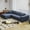 Navy Blue, variant on Meeyar 110" Cloud Sectional Couch with L-Shape Chaise, Boneless Modular Sofa for Living Room, Carbon Black