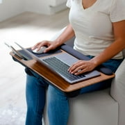 LapGear Home Office Pro Lap Desk with Cushion, Espresso Woodgrain