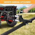 thumbnail image 3 of ATV/UTV Manual Implement Lift 1-Point Lift System Fits 2 Inch Receiver for ATV/UTV Tractors and Plow Scarifier, Adjustable Height, 50 Inches, Black, 3 of 7