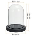 thumbnail image 2 of Uxcell 5.9"x3.3" Clear Cloche Glass Dome Glass Bell Jar Display Case Tabletop Centerpiece with Base, 2 of 6