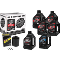 Maxima V-Twin Synthetic Oil Change Kit TC Black Filter for Harley-Davidson 1999-2016