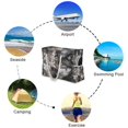 thumbnail image 4 of DIXRUYEE Beach Cooler Travel Tote Bags Beach Bag Fashion Wolves Of The Wild Printed, 4 of 7