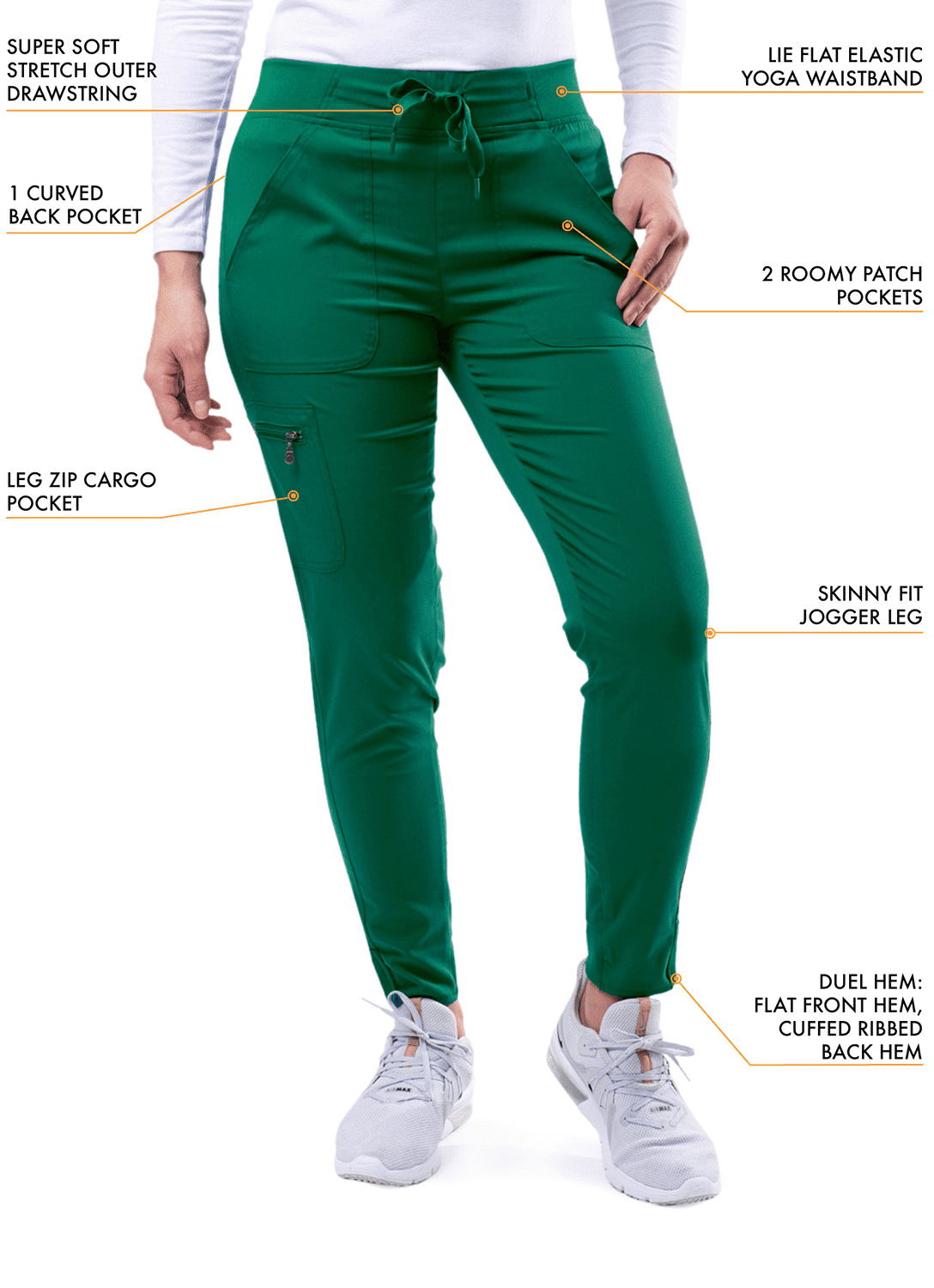 Adar Pro Scrubs For Women - Ultimate Yoga Jogger Scrub Pants - Tall -  Walmart.com