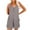 Gray, variant on jsaierl Womens Jumpsuits and Rompers, Women's Scoop Solid Neck Sleeveless Casual Buttons Short Jumpsuit Rompers With Pockets