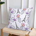 thumbnail image 6 of Throw Pillow Covers, Bike stripe Pattern Soft Square Pillow Cases with Invisible Zipper for Couch Bed Sofa, Farmhouse Fall Home Decor 20"x20", 6 of 7