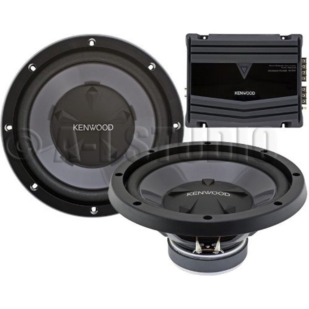 2) Kenwood KFCW112S 12Inch 800W Subwoofers + 400W 2Ch Amp (Package