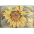 thumbnail image 4 of Dreamtimes Retro Sunflower Area Rug, 36"x24" Summer Floral Vintage Non-Slip Washable Indoor Door Mat, Absorbent Floor Mat for Bedroom Kitchen Entryway Bathroom, 4 of 7