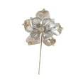 thumbnail image 2 of Decoración navideña de flor de Pascua artificial con tallo para interior y exterior. Champán, 2 of 9