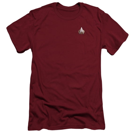 Star Trek Tng Command Emblem Adult 30/1 T-Shirt Cardinal