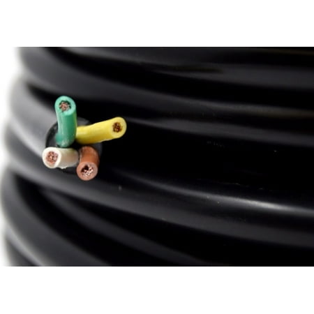 Brown Wire 100ft Spool - 4 Way Trailer Wire Harness 14GA 100ft Insulated Stranded Copper Clad Aluminum