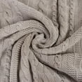 thumbnail image 2 of Delara Organic Cotton Throw Blanket 50x70 inches, GOTS Certified Cable Knitted Throws Blanket for Sofa Couch Bed, Baby Nursery, Lightweight Cozy Warm Decorative Blanket All Season Use, 2 of 5