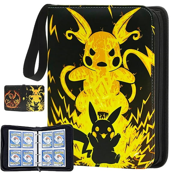 huaart Card Binder, 4-Pocket Card Holder with Sleeves, Holds Up to 400 Trading Cards