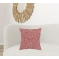 thumbnail image 2 of Pink Floral Patterned Heavy Textural Throw Pillow, 2 of 3