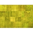 thumbnail image 1 of Ahgly Company Indoor Rectangle Abstract Yellow Contemporary Area Rugs, 4' x 6', 1 of 4
