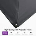 thumbnail image 6 of PURPLE LEAF 12FT Patio Umbrella Square Cantilever Umbrella Teak Finished Aluminum Frame Large Windproof Offset Outdoor Sun Umbrellas for Beach Pool Deck, Grey, 6 of 9