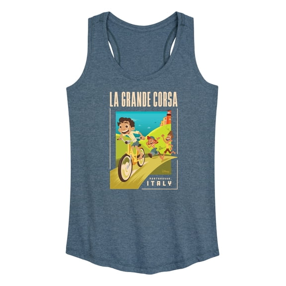 Luca - La Grande Corsa Postcard - Women's Racerback Tank Top