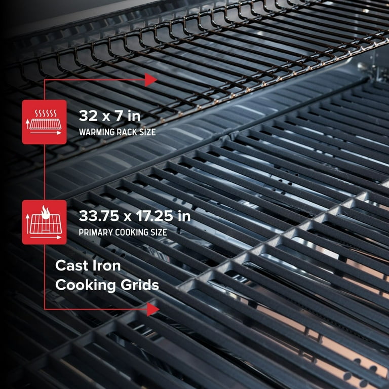 Nexgrill Deluxe 6-Burner Propane Gas Grill, Ceramic Searing