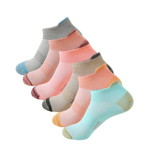 Women's Socks 6 Pairs Ankle Socks Short Socks Sports Breathable Outdoor Women's Socks Multicolor