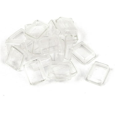 20 Pcs White Clear Silicone Waterproof Rocker Switch Protect Cover Rectangle Cap