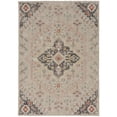 thumbnail image 2 of Contemporary Home Living 2' x 3' Medallion Rectangular Area Throw Rug - Cream and Navy Blue, 2 of 7