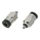 thumbnail image 1 of Conectores de aire de empuje únicos Bargains 1/8" rosca macho conector de línea de aire plástico metal M3 2 piezas tono negro plateado, 1 of 1