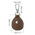 thumbnail image 2 of Uxcell Leather Key Fob, Genuine Leather Keys Cover Portable Key Fob Air Tag Holder for Keys ID Key Cards, Coffee 3 Pack, 2 of 6